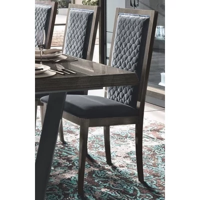 Elite Day ROMBI Chair VELLUTO MIRAGLIO 617 BLU - silver birch
