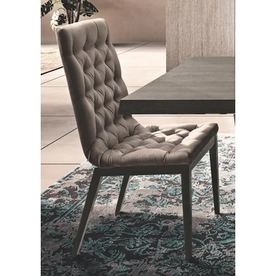 Platinum/Roma Day CAPITONNE’ Chair - silver birch