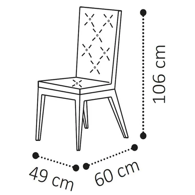 Elite Day CAPITONNE’ Chair with scarlet fabric - veined walnut
