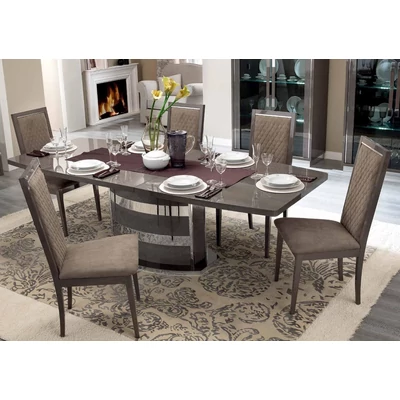 Platinum/Roma Day Dining table 200x103 cm (+45 cm extendable) - silver birch