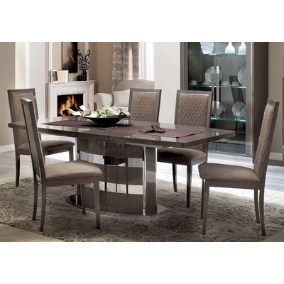 Platinum/Roma Day Dining table 200x103 cm (+45 cm extendable) - silver birch