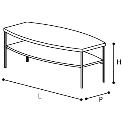 Platinum/Roma Day Coffee table - silver birch