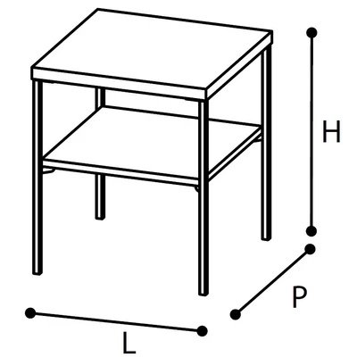 Platinum/Roma Day Lamp table - silver birch