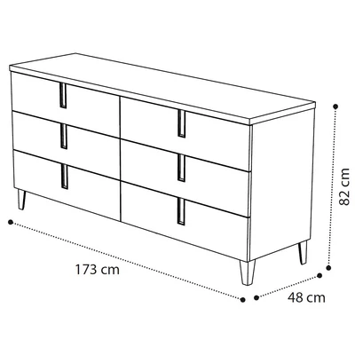 Ambra Double chest of drawers