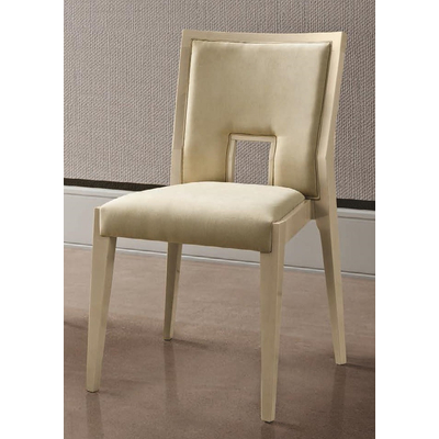 Ambra szék, bézs színű műbőrrel - nyírfa