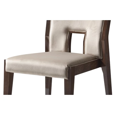 Volare Day AMBRA Chair with scarlet fabric - veined walnut