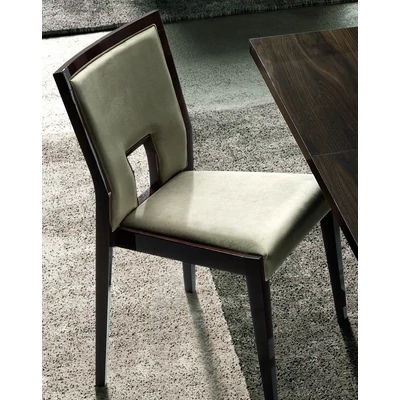 Volare Day AMBRA Chair with scarlet fabric - veined walnut