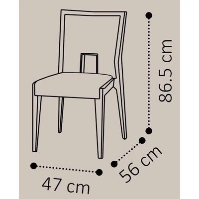 Volare Day AMBRA Chair with scarlet fabric - veined walnut