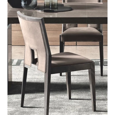 Elite Day AMBRA Chair with dark grey fabric - silver birch