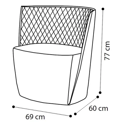 Ambra Day DAYTONA Armchair with beige fabric