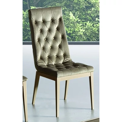 Elite Day CAPITONNE’ Chair with dark grey fabric - birch