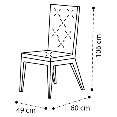Ambra Day CAPITONNE’ Chair with dark grey fabric