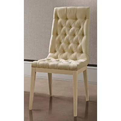 Ambra Day Capitonne’ szék, bézs színű műbőrrel - nyírfa