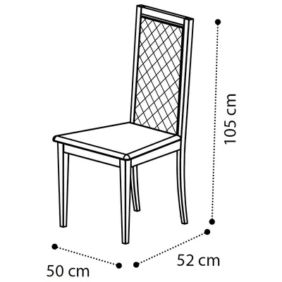 Ambra Day Rombi szék, bézs színű műbőrrel - nyírfa