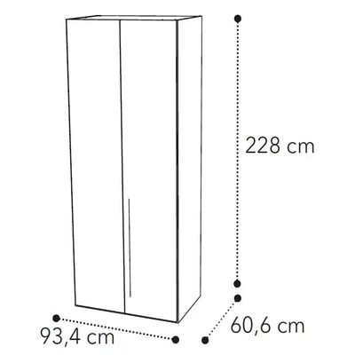 Maia 2-doors cabinet - silver birch