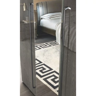 Maia 3-doors cabinet, with 1 mirrored door - silver birch