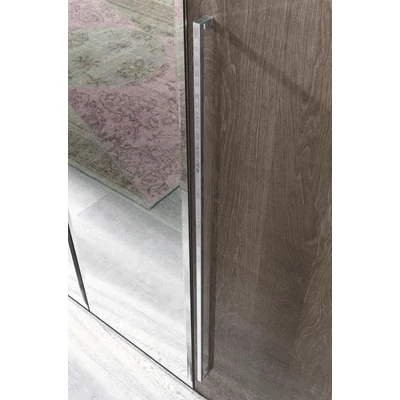 Maia 6-doors cabinet, with 4 mirrored doors - silver birch