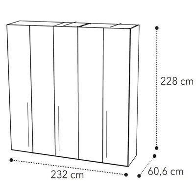 Maia 5-doors cabinet - birch
