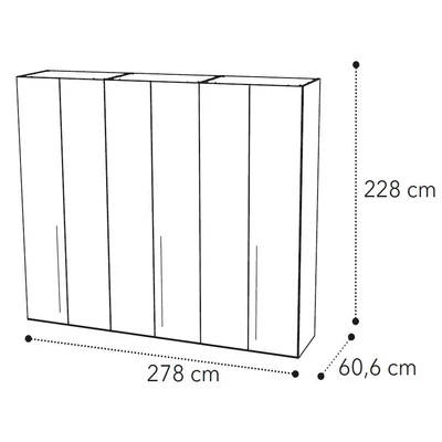 Maia 6-doors cabinet - silver birch