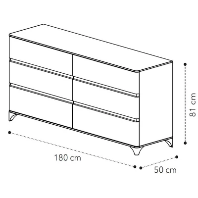 Maia Double chest of drawers - silver birch