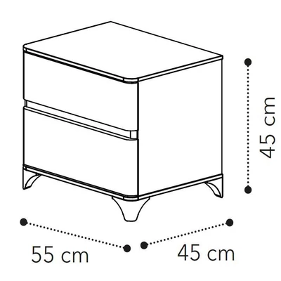 Maia Mini éjjeliszekrény - ezüst nyír