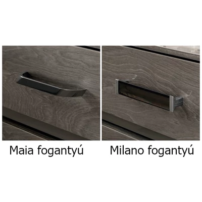 Maia Maxi éjjeliszekrény - ezüst nyír