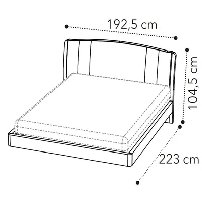 Maia TRENDY Double bedstead - silver birch