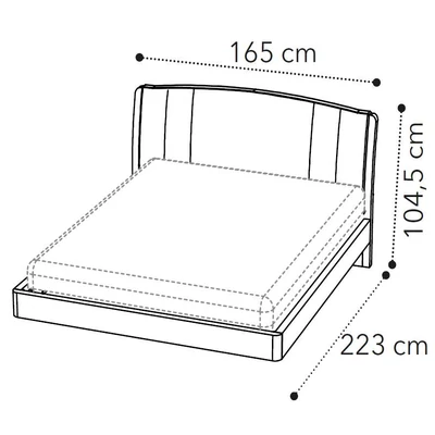Maia TRENDY Double bedstead - silver birch