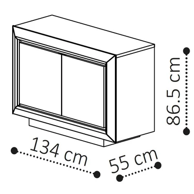 Elite Day 2-doors buffet chest of drawers - birch