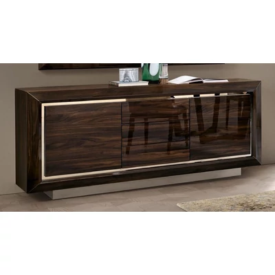 Elite Day 2-doors buffet chest of drawers with 3 drawers - veined walnut