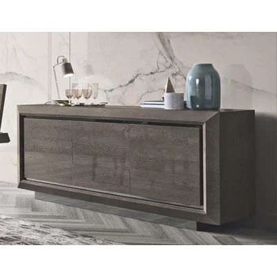 Elite Day 2-doors buffet chest of drawers with 3 drawers - silver birch