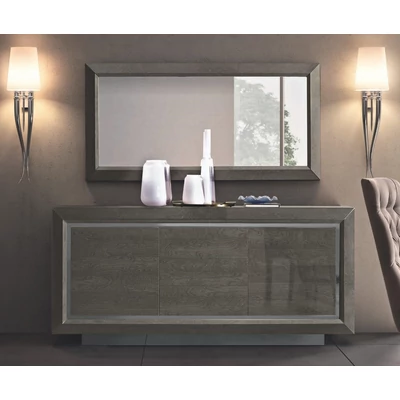 Elite Day 2-doors buffet chest of drawers with 3 drawers - silver birch