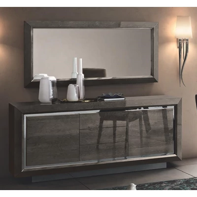 Elite Day 2-doors buffet chest of drawers with 3 drawers - silver birch