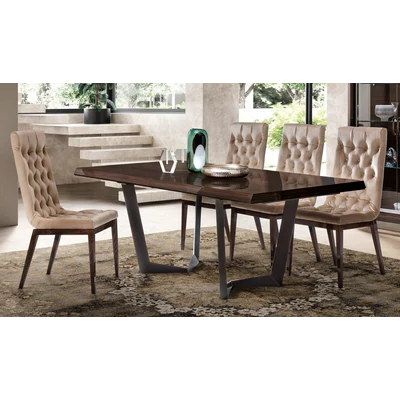 Elite Day NET Dining table 160x105 cm (+2x50 cm extendable) - veined walnut