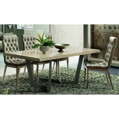 Elite Day CAPITONNE’ Chair with dark grey fabric - birch