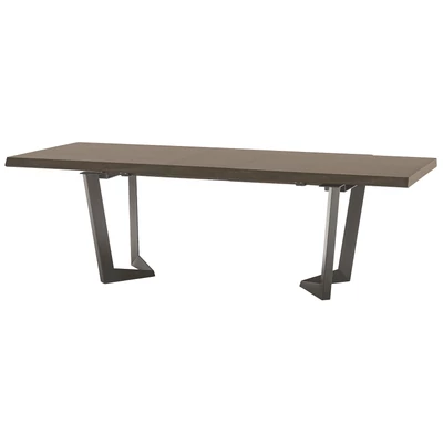 Elite Day NET Dining table 160x105 cm (+2x50 cm extendable) - silver birch