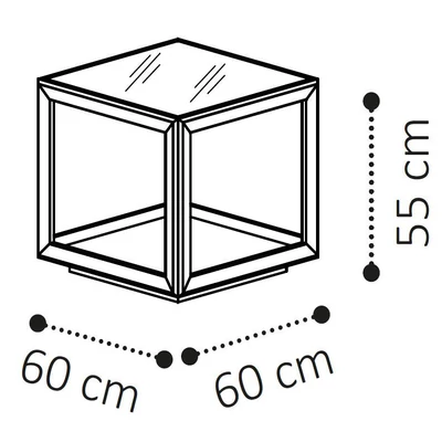 Elite Day Lamp table 60x60 cm - veined walnut