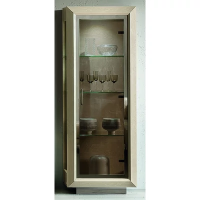 Elite Day 1-door display cabinet - birch