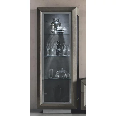 Elite Day 1-door display cabinet - silver birch
