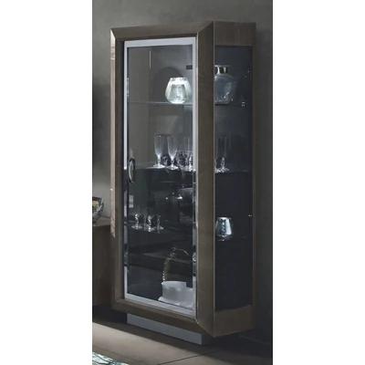 Elite Day 1-door display cabinet - silver birch