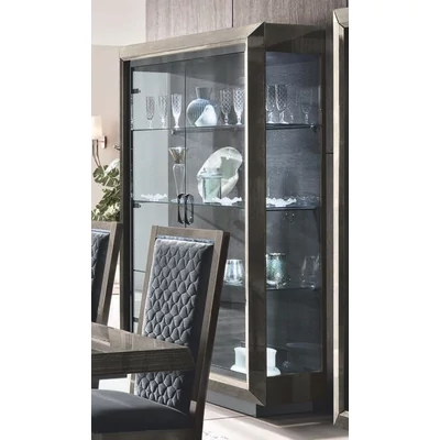 Elite Day 2-doors display cabinet - silver birch