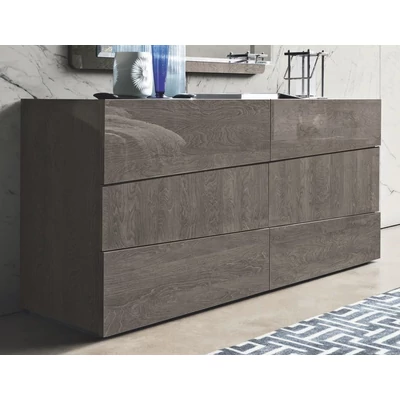 Tekno Double chest of drawers - silver birch