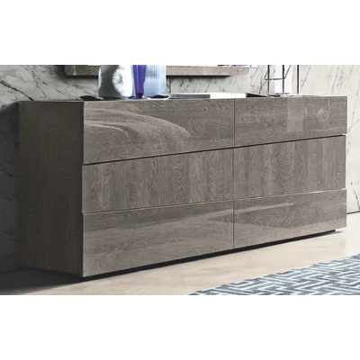 Tekno Double chest of drawers - silver birch