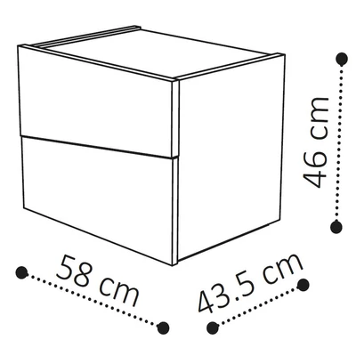 Tekno Night table - silver birch