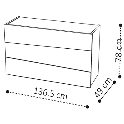 Tekno Chest of drawers - silver birch