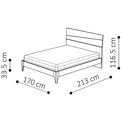 Tekno Double bedstead - silver birch