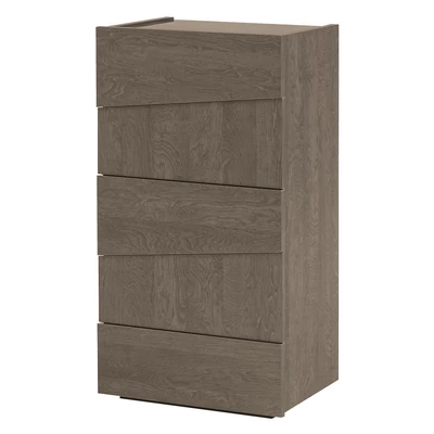 Tekno magas, fiókos komód - ezüst nyír