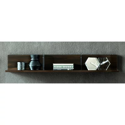 Elite Day L-shaped shelf - veined walnut
