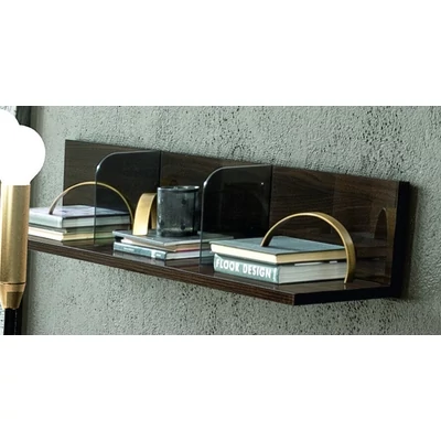 Volare Day L-shaped shelf - veined walnut