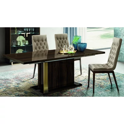 Volare Day CAPITONNE’ Chair with scarlet fabric - veined walnut